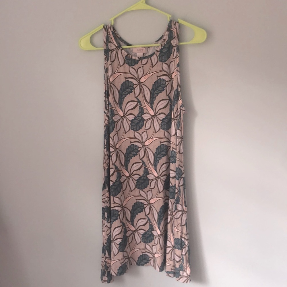 LOFT Sleeveless Tank Flowy Super Comfy Floral Dress